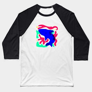 Save the shark vibrant and colorful drawn drawing Baseball T-Shirt